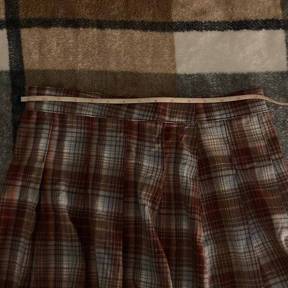 American Eagle Outfitters Red and White Plaid Mini Skirt - Picture 7 of 9